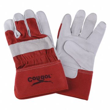 D1577 Leather Gloves Red/White L PR