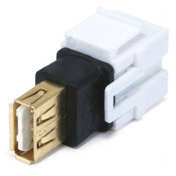 Datacom Jack USB2.0A(F/F) Flush Wht