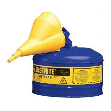 Type I Safety Can 2.5 gal Blue 11-1/2InH
