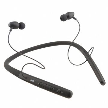 Earbud Neckband Bluetooth Plastic Black