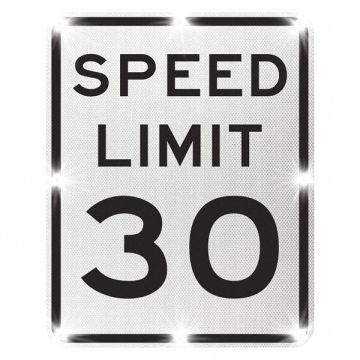 LED Traffic Sign Speed Limit 30 30 x24