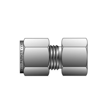 A-LOK female connector, 316SS, 1/2" double ferrule tube fitting x 3/8" FNPT, Parker Tube Fitting
