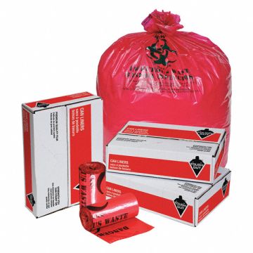 Biohazard Bags 45 gal. Red PK50