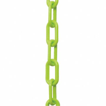 Plastic Chain 1-1/2 Inx50ft Safety Green
