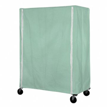 Cart Cover 48x24x74 Green Nylon Zipper