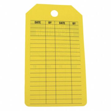 Inspection Record Tag Black/Yellow PK25