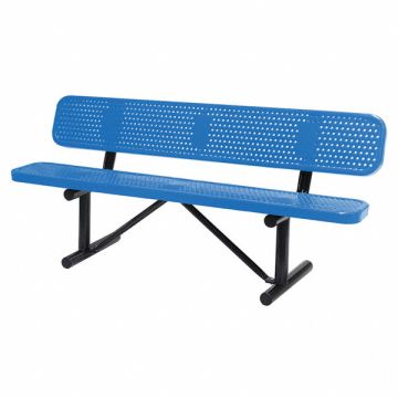 E5610 Outdoor Bench 72 in L 24 in W Blue