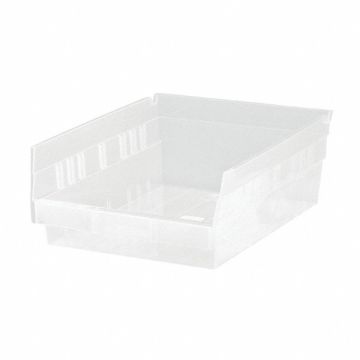 Shelf Bin Clear Polypropylene 4 in