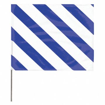 Marking Flag 18  Blue/White PVC PK100