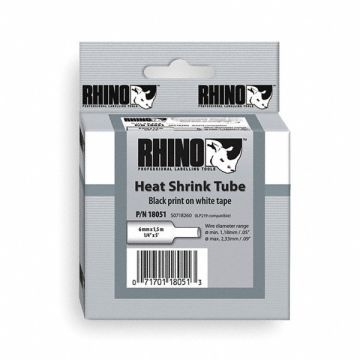 Heat Shrink Tube Label Black/White