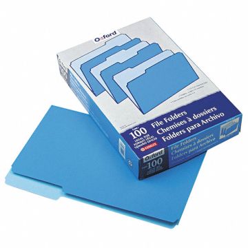 Legal File Folders Blue/Light Blue PK100