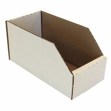 Corr Shelf Bin White Cardboard 4 1/2 in