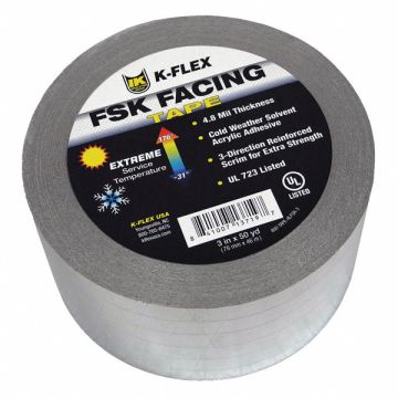 Pipe Insulation Tape Silver 150 ft 4inW