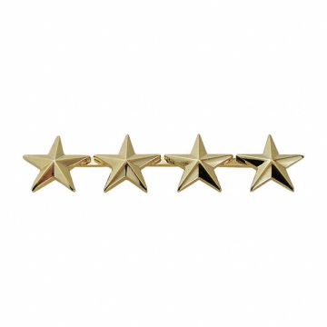 Metal RnkInsignia Four 5/8 Stars Gold PR