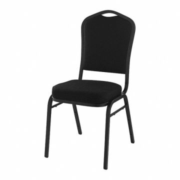 Stack Chair Black Fabric Black Frame