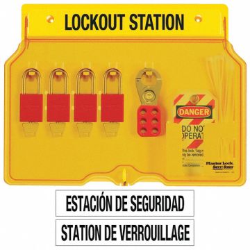 Lockout Station Filled 4 Padlocks
