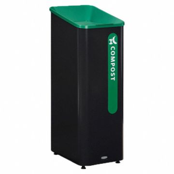 Recycling Can Square 15 gal Black