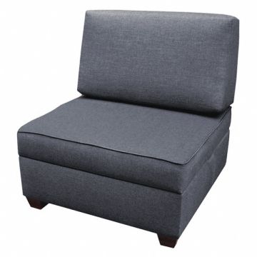 Storage Chair 30 W Blue Upholstery