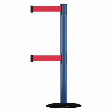D0016 Barrier Post with Belt 7-1/2 ft L Red