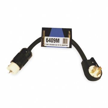 Adapter 50A 125/250VAC 14-50P 4-Wire Blk