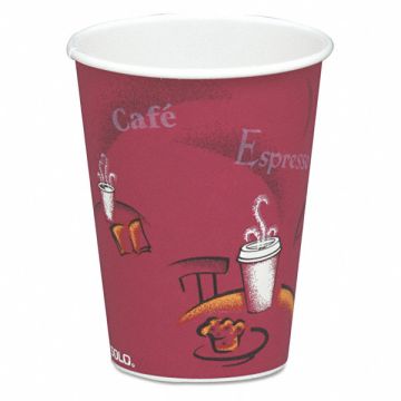 Disposable Hot Cup 8 oz Maroon PK50