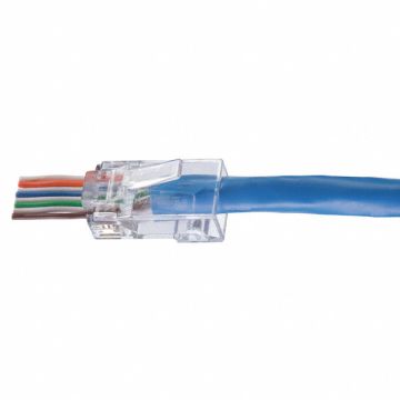 Modular Plug Category 6 Cable Clear PK50