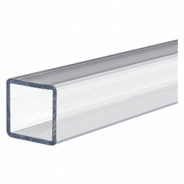 Tube Polycarbonate 1 ft L 2 x 2 inClear