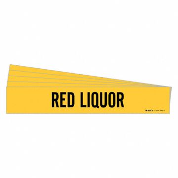Pipe Marker Black Red Liquor PK5