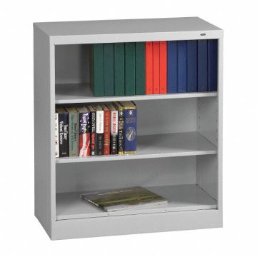 Bookcase Width 36 In 3 Shelf Grey