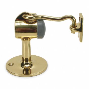 Hook-Style Door Holder 2-7/32In Br Brass