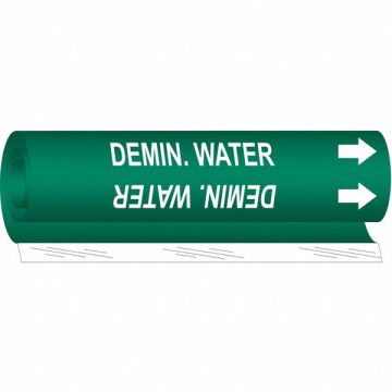 Pipe Marker Dem Water 5 in H 8 in W