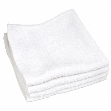 Wash Cloth 13x13 In White PK12