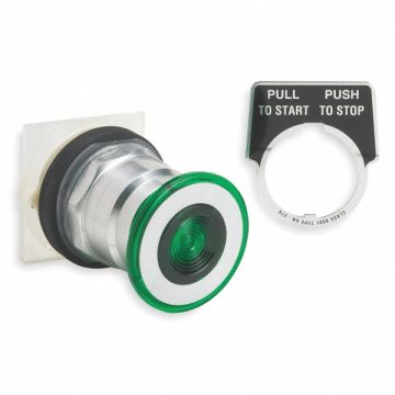 H4522 Non-Illum Push Button Operator Green
