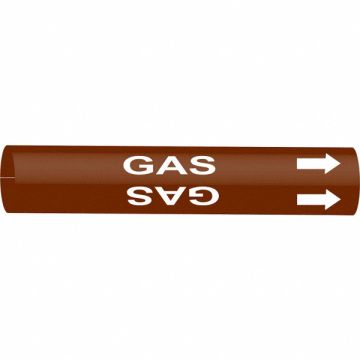 Pipe Marker Gas 8 in H 16 in W