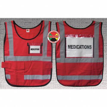 H6445 Safety Vest Red Legend Insert Universal