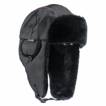 Winter Hat with Chin Strap S/M Black