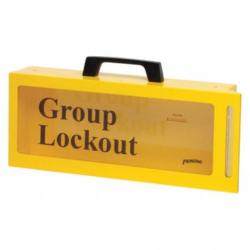 Group Lockout Box 10 Locks Max Yellow