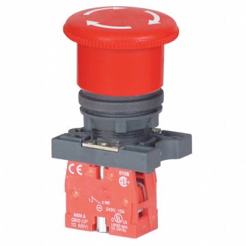 E-Stop Push Button Non-Ill 22mm 1NC Red
