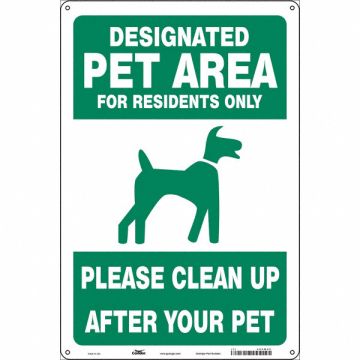 Safety Sign 18 in x 12 in Polyethylene