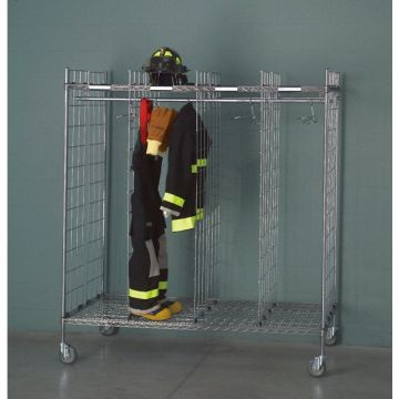 Turnout Gear Rack Mobile 4 Compartment