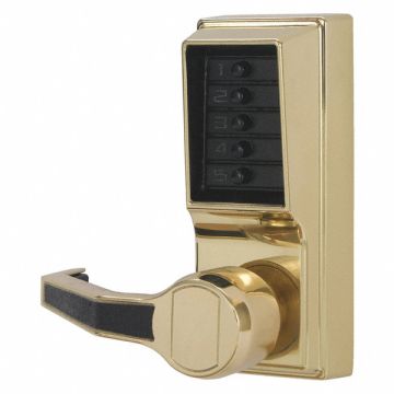 Push Button Lockset Bright Brass