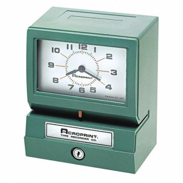 Electric Print Time Recorder Green