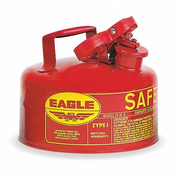 Type I Safety Can 1 gal Red 8 H 9 OD