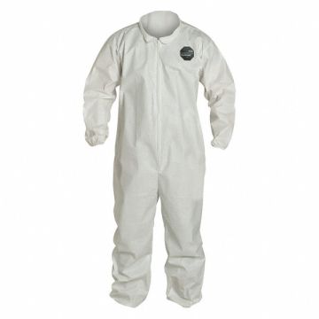 D2212 Collared Coveralls Whit 3XL Elastic PK25