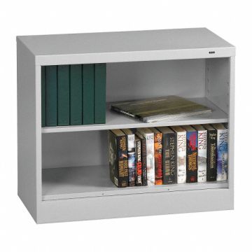 Bookcase Width 36 In 2 Shelf Grey