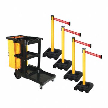 Barrier Systems Post Yellow 9 ft Belt