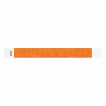 ID Wristband Adhesive Orange 1in W PK500