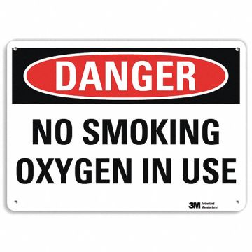 Danger No Smoking Sign 7 in x 10 in Alum