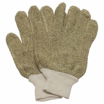 Heat-Resistant Gloves L Brown/Yellow PR