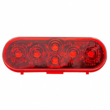LED Red Oval Stop/Tail/Turn Lens